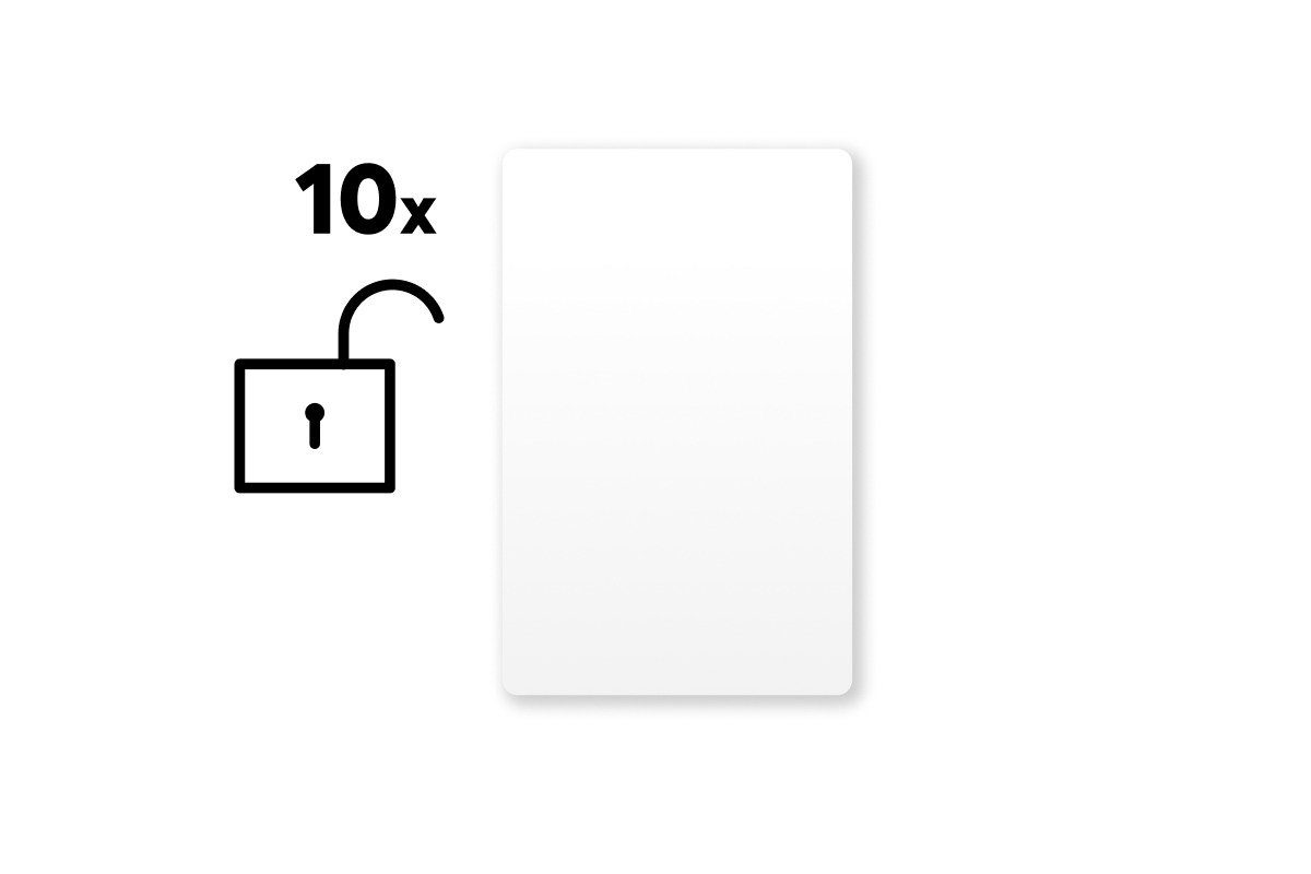 Unverschlüsselte NFC Smart Cards Weiß Se