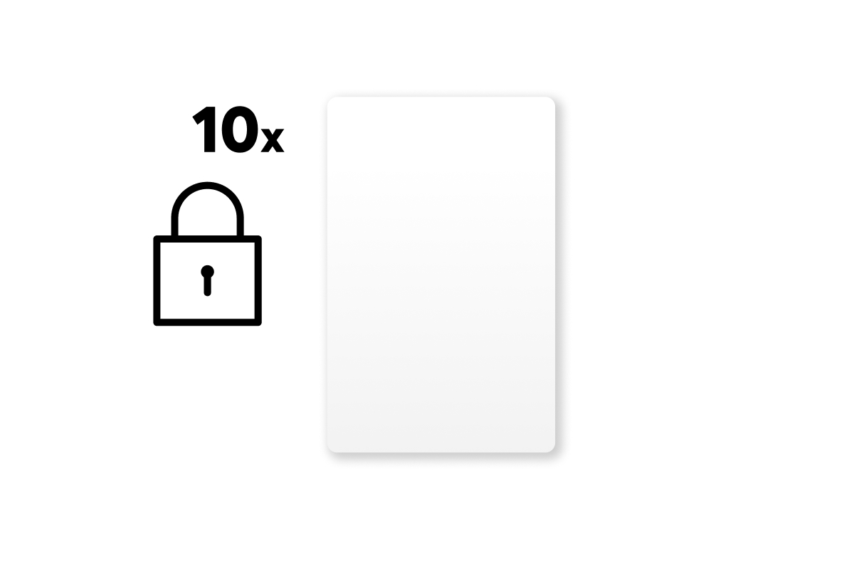 Verschlüsselte NFC Smart Cards Weiß Set