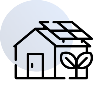 Haus mit Photovoltaik-Anlage